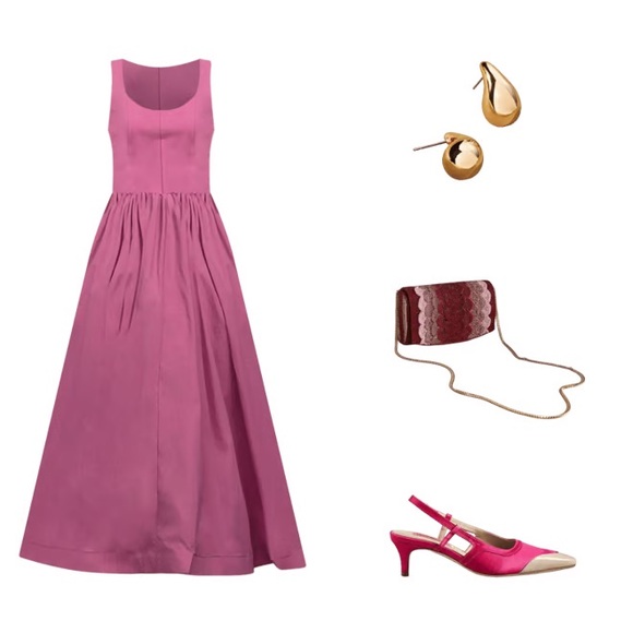 Anthropologie Beaded Petal Clutch RED/PINK New Never Worn! - Picture 7 of 9